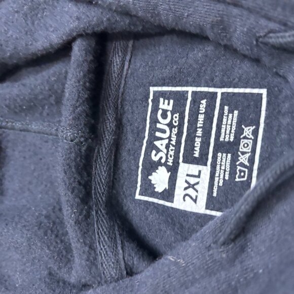 Sauce Hockey Adam Johnson Hoodie Mens XXL Blue Sweatshirt - Picture 6 of 8